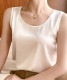 シンプルサテン インナー タンクトップ トップス