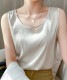 シンプルサテン インナー タンクトップ トップス