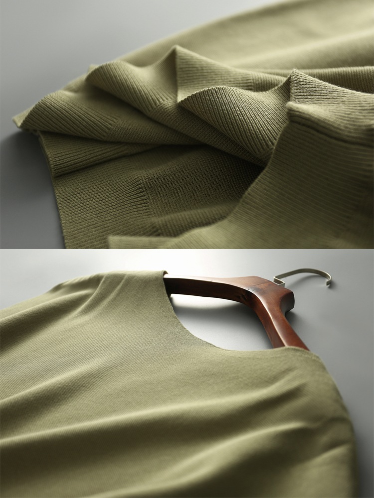 てろんと感 柔らか薄手ニット フレンチスリーブ トップス