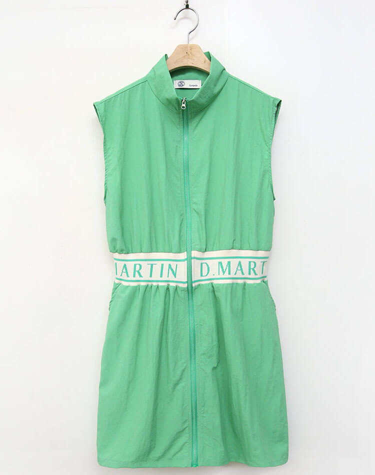 ジップアップ ワンピース ゴルフ レディース ノースリーブ