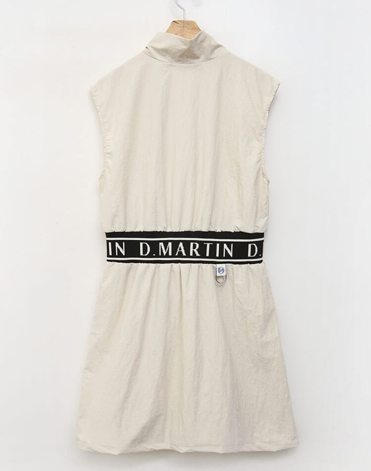 ジップアップ ワンピース ゴルフ レディース ノースリーブ