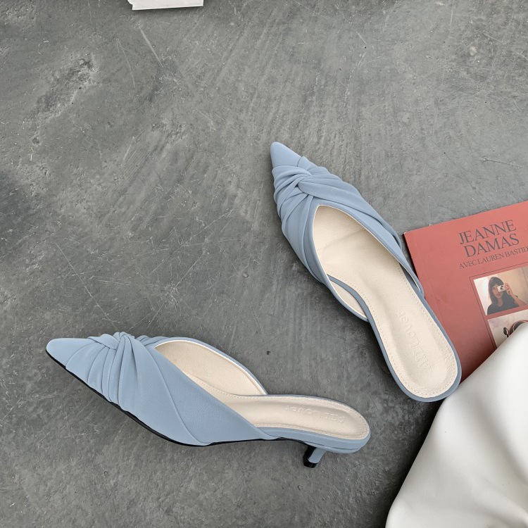 クロスリボン ポインテッドトゥサンダル