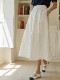 さわやか ミモレ丈 Aライン プリーツスカート