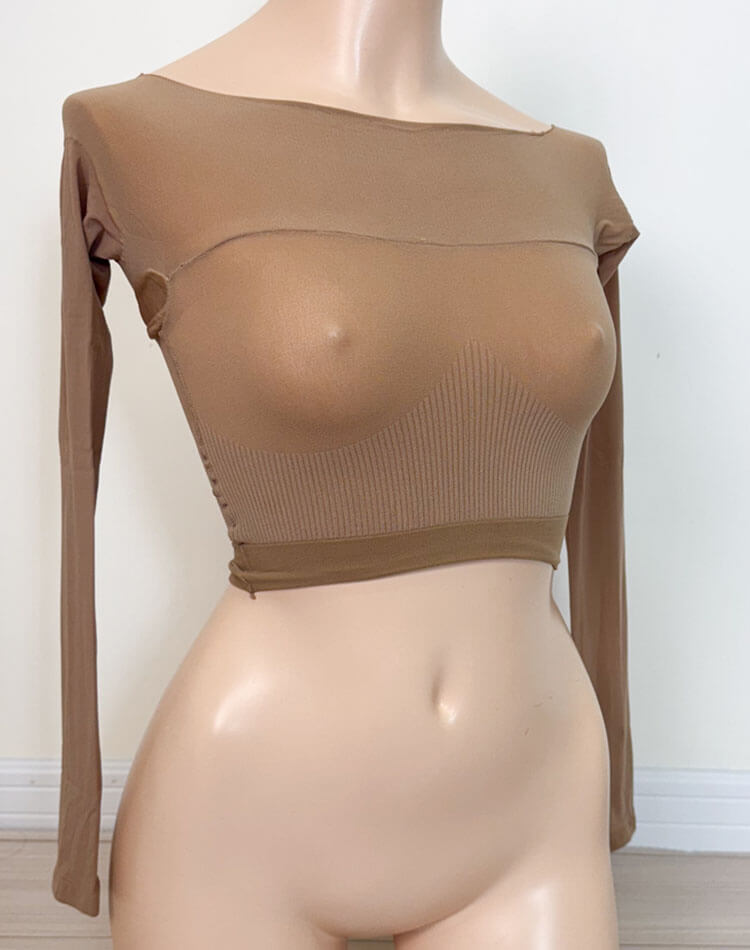 ゴルフ用 UVカット ストッキング素材 インナー 長袖 トップス