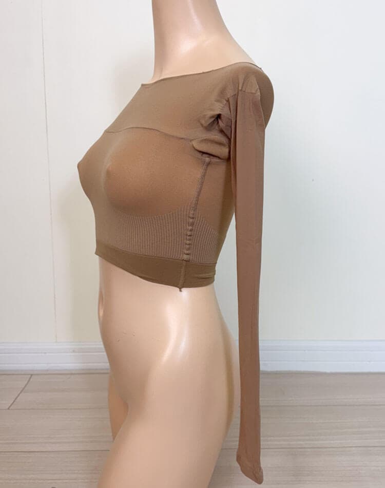 ゴルフ用 UVカット ストッキング素材 インナー 長袖 トップス