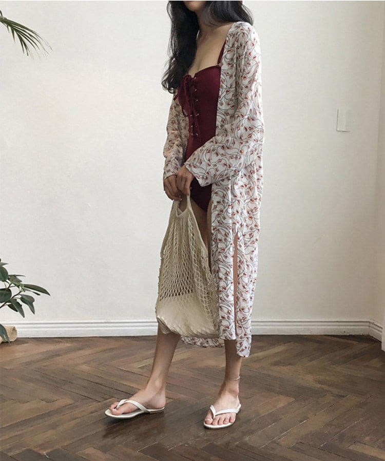 セクシーな編み上げ ワンピース 水着