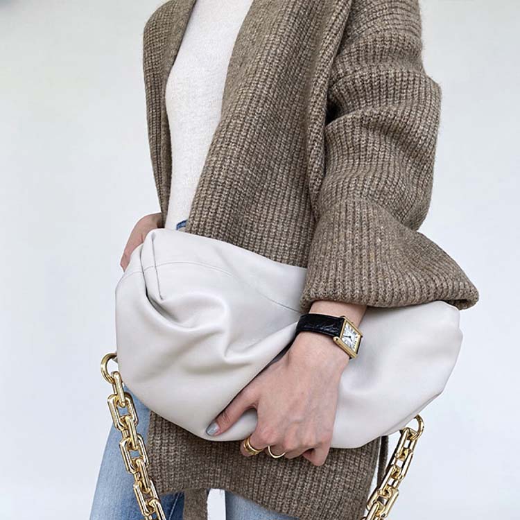 ベルト付き ざっくり編み ニットカーディガン