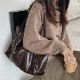 ソフトレザー シンプル 大きめ トートバッグ