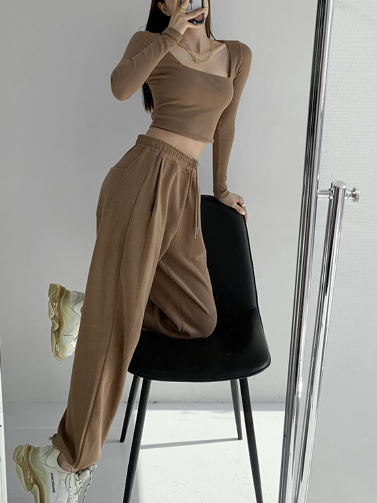 裏起毛 カジュアル 絞り紐 スウェットパンツ