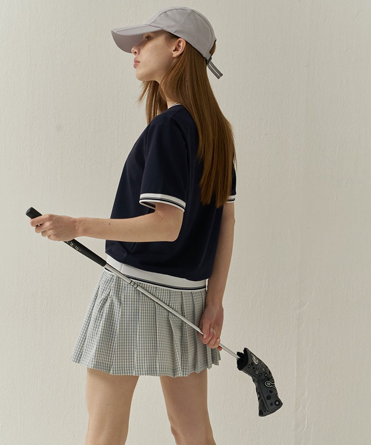 韓国ゴルフウェア Ｖネック 半袖 Ｔシャツ