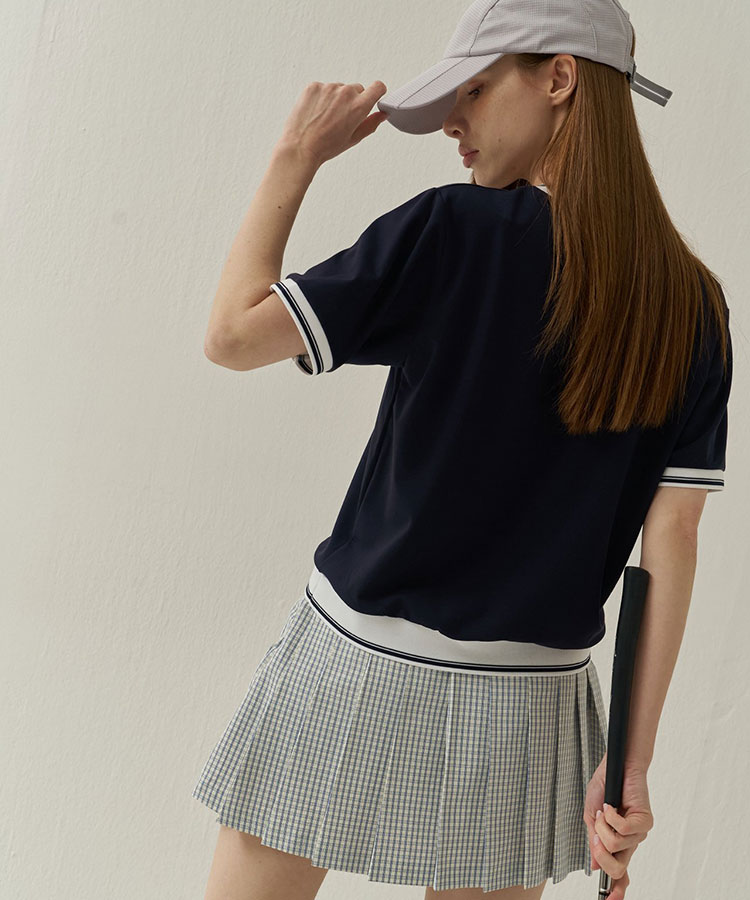 韓国ゴルフウェア Ｖネック 半袖 Ｔシャツ