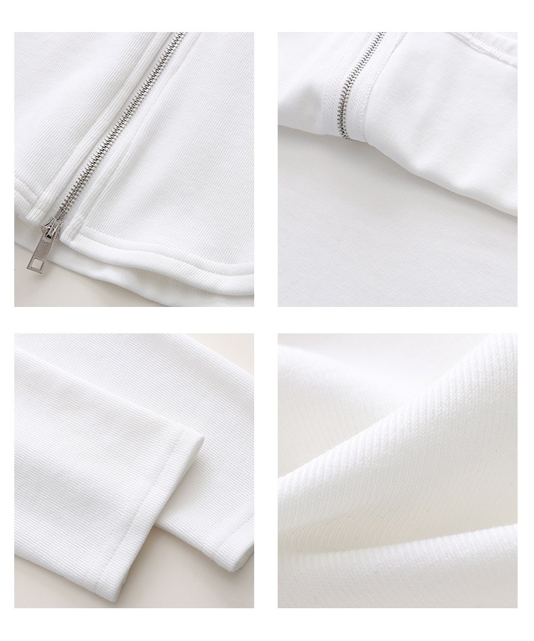 くびれカット ダブル ジップアップ パーカー

