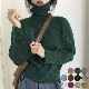 シンプルカジュアル ゆったり タートルネック ニットトップス