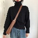 シンプルカジュアル ゆったり タートルネック ニットトップス
