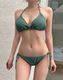シンプル無地 ホルターネック 三角 ビキニ 水着