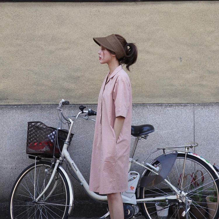 おおきめつばがかわいい ストロー編み サンバイザー