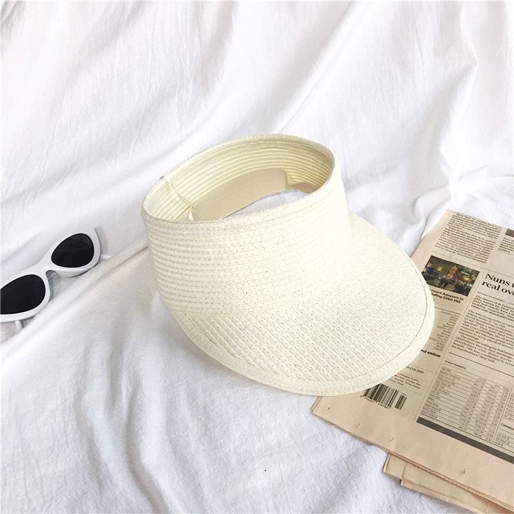 おおきめつばがかわいい ストロー編み サンバイザー