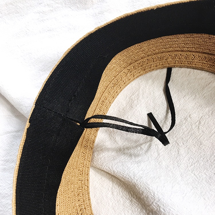 おおきめつばがかわいい ストロー編み サンバイザー