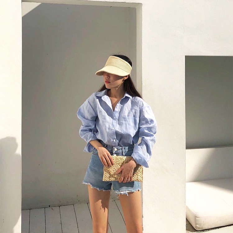 おおきめつばがかわいい ストロー編み サンバイザー