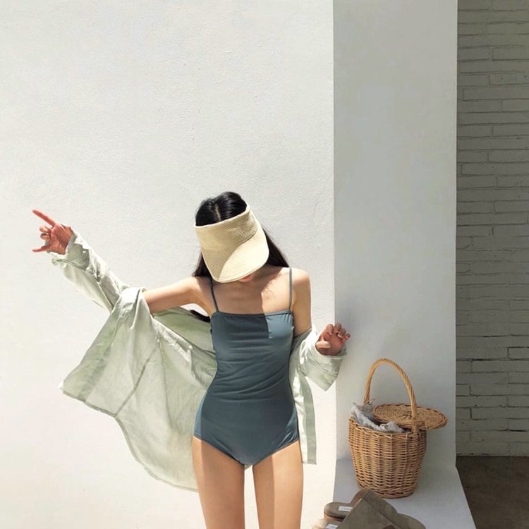 おおきめつばがかわいい ストロー編み サンバイザー