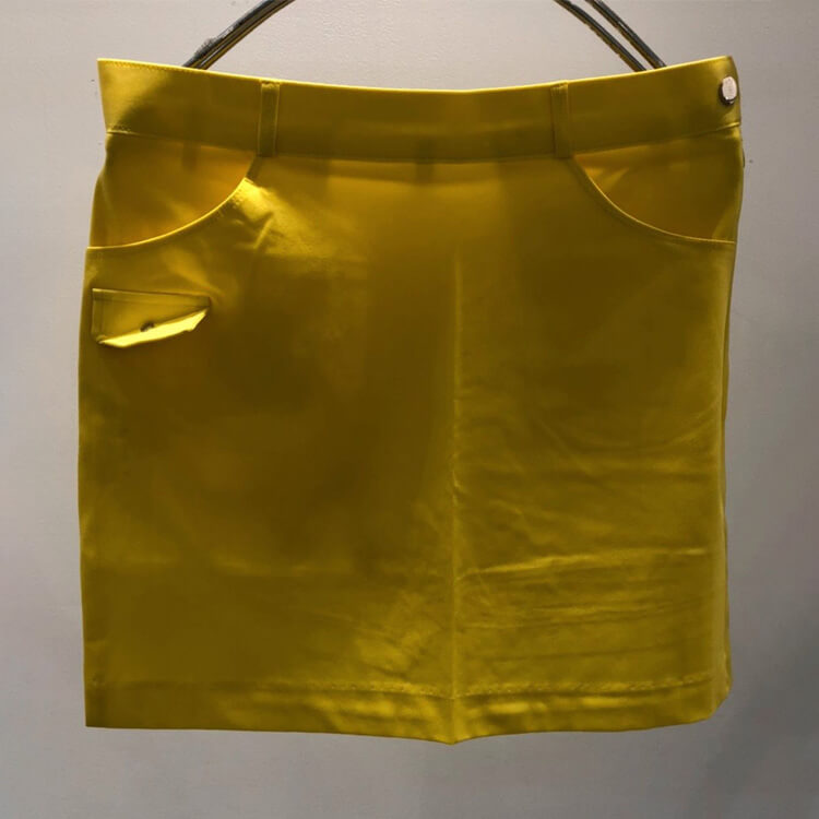 韓国ゴルフウェア ショート丈  パックプリーツ ミニスカート