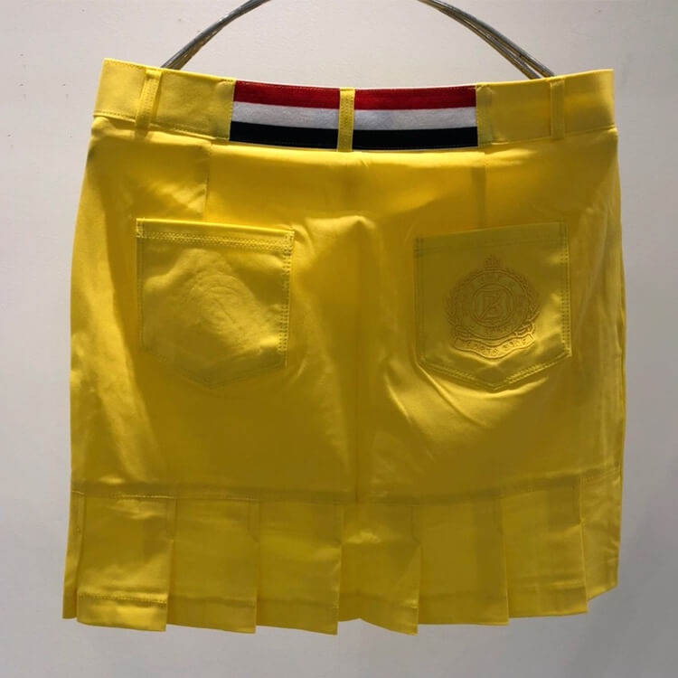 韓国ゴルフウェア ショート丈  パックプリーツ ミニスカート