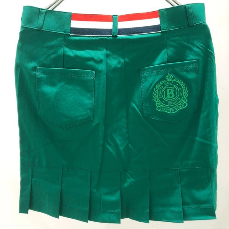 韓国ゴルフウェア ショート丈  パックプリーツ ミニスカート