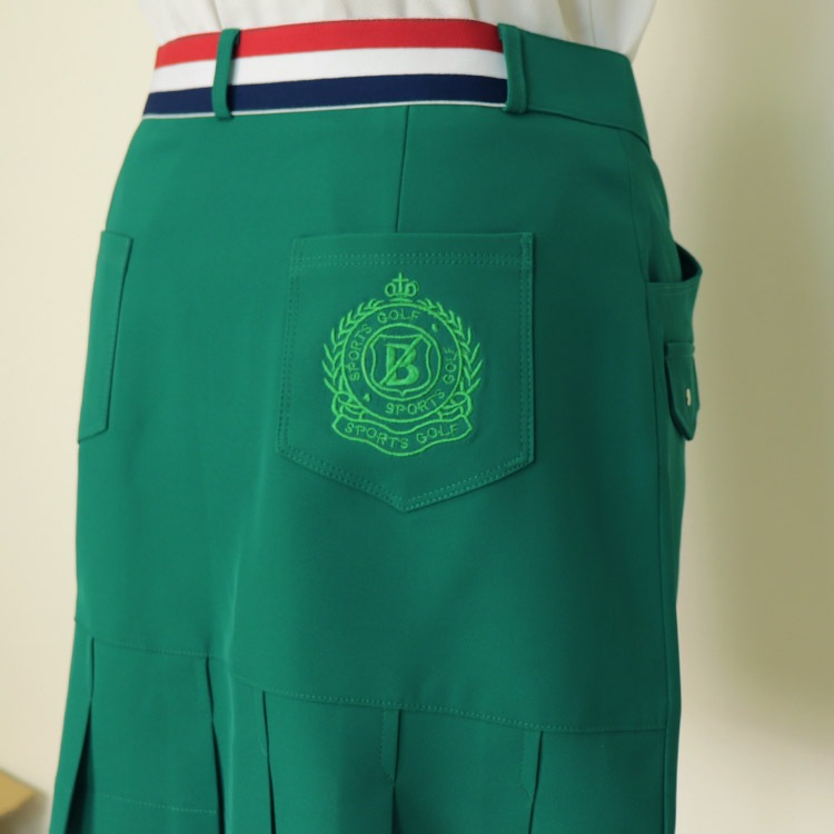 韓国ゴルフウェア ショート丈  パックプリーツ ミニスカート