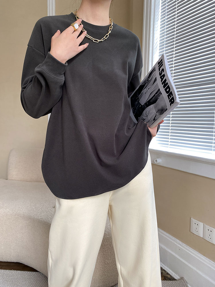 ふんわり快適 ゆったり 長袖 Tシャツ