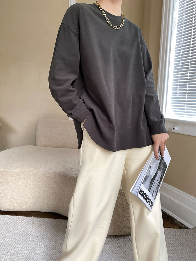 ふんわり快適 ゆったり 長袖 Tシャツ