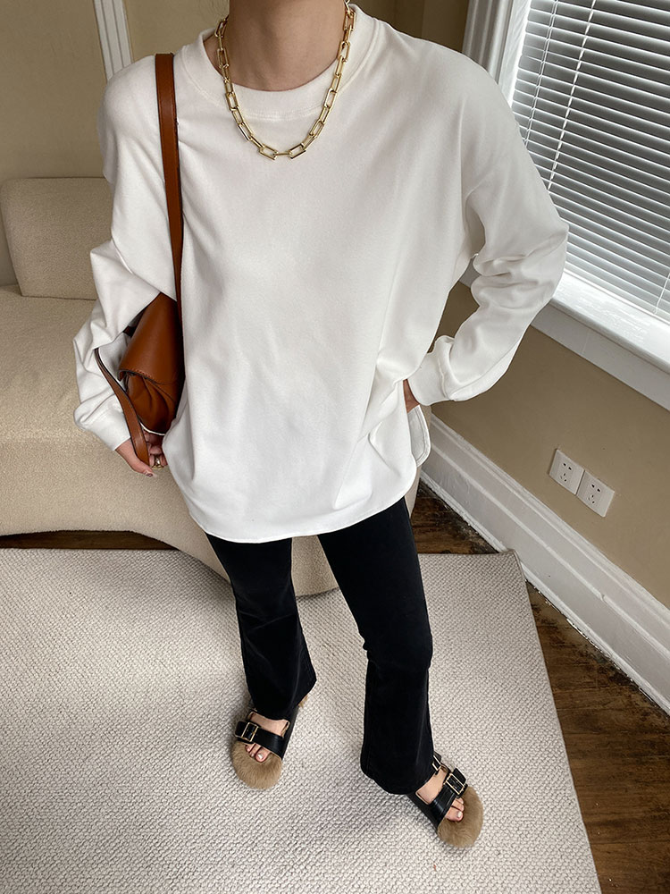 ふんわり快適 ゆったり 長袖 Tシャツ