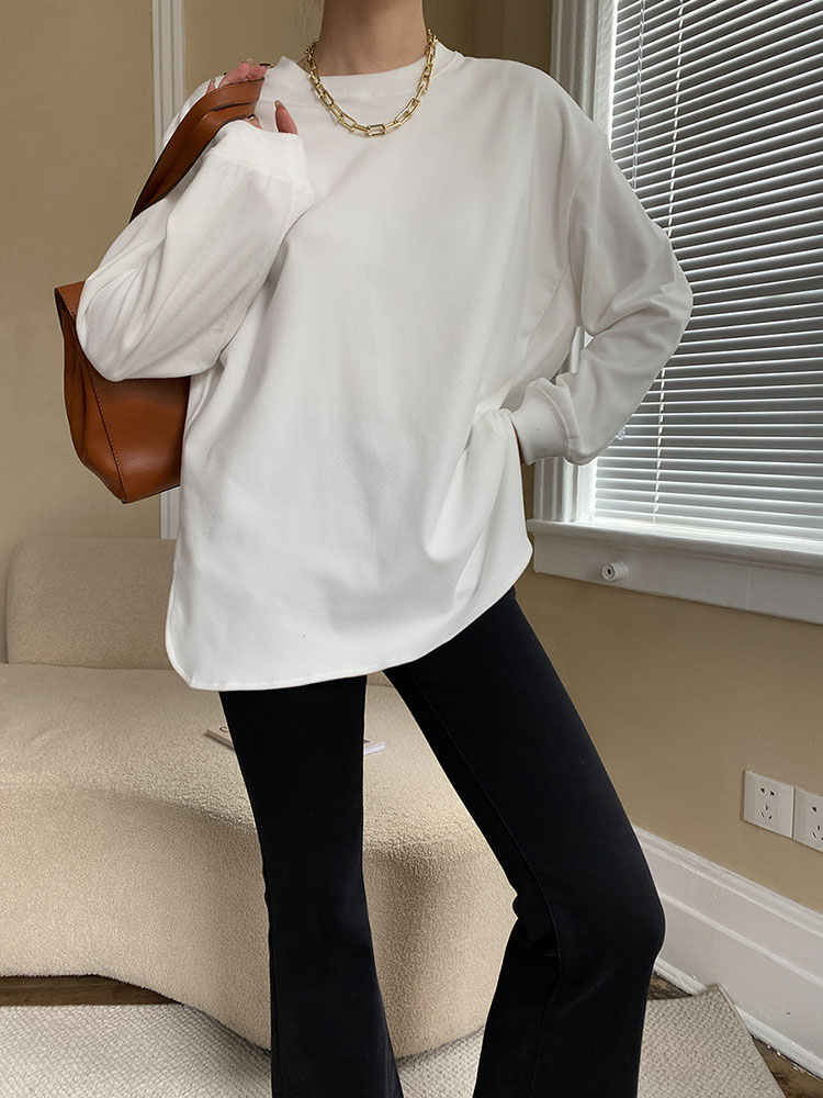 ふんわり快適 ゆったり 長袖 Tシャツ