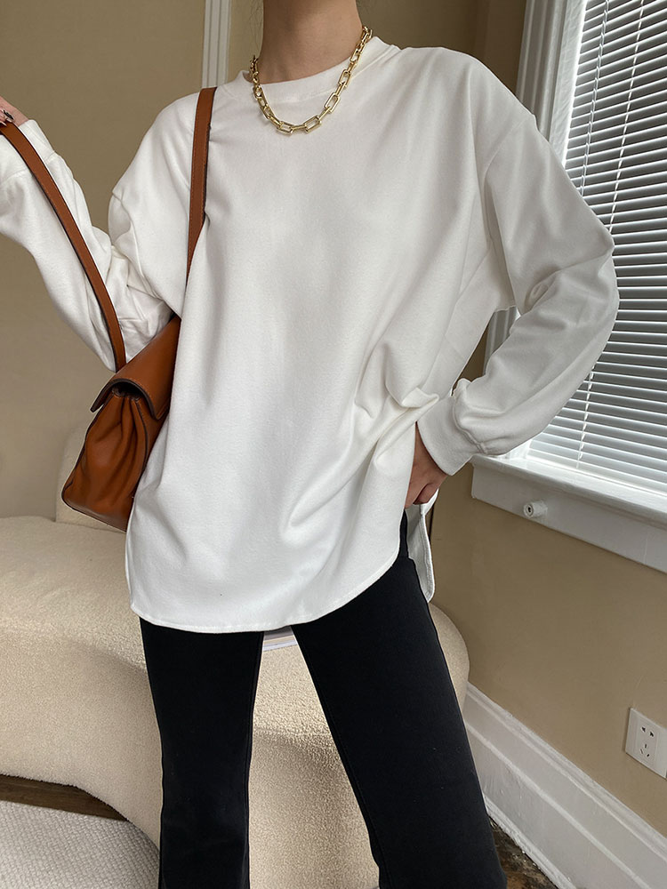 ふんわり快適 ゆったり 長袖 Tシャツ