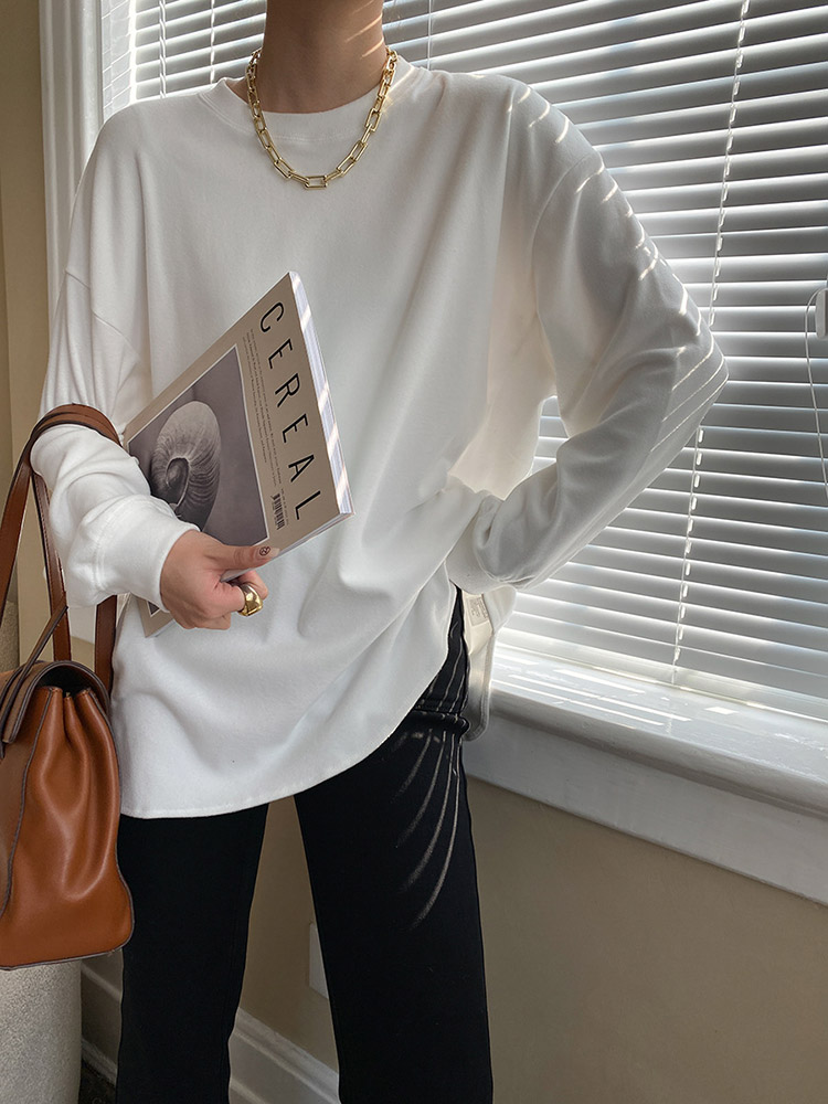 ふんわり快適 ゆったり 長袖 Tシャツ