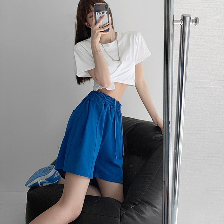 10color センタータック スウェット ハーフパンツ | レディース