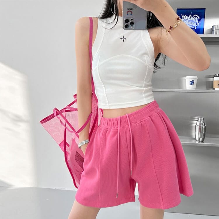 10color センタータック スウェット ハーフパンツ