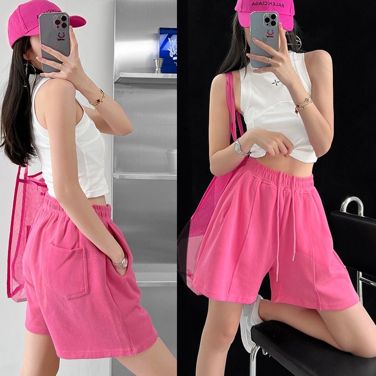 10color センタータック スウェット ハーフパンツ | レディース