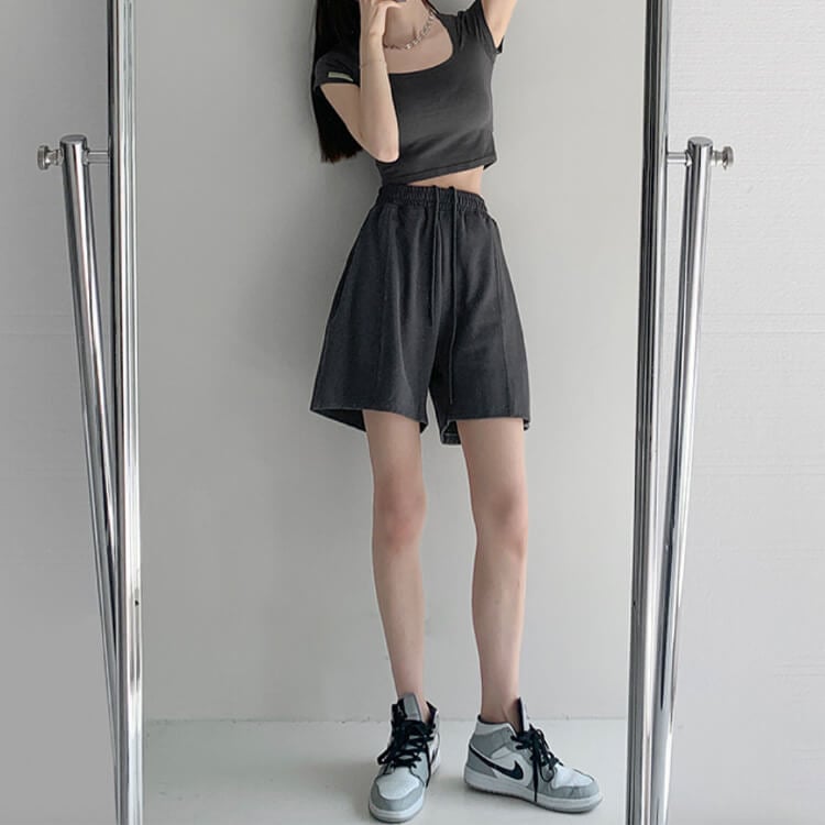 10color センタータック スウェット ハーフパンツ