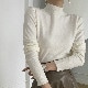 ゆったりシンプル ハイネック ニットトップス