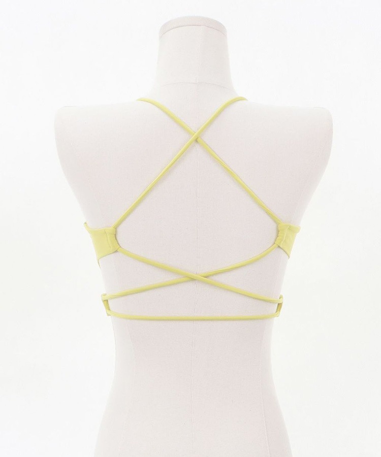 バッククロス ショート丈 カップ付き ブラトップ 

