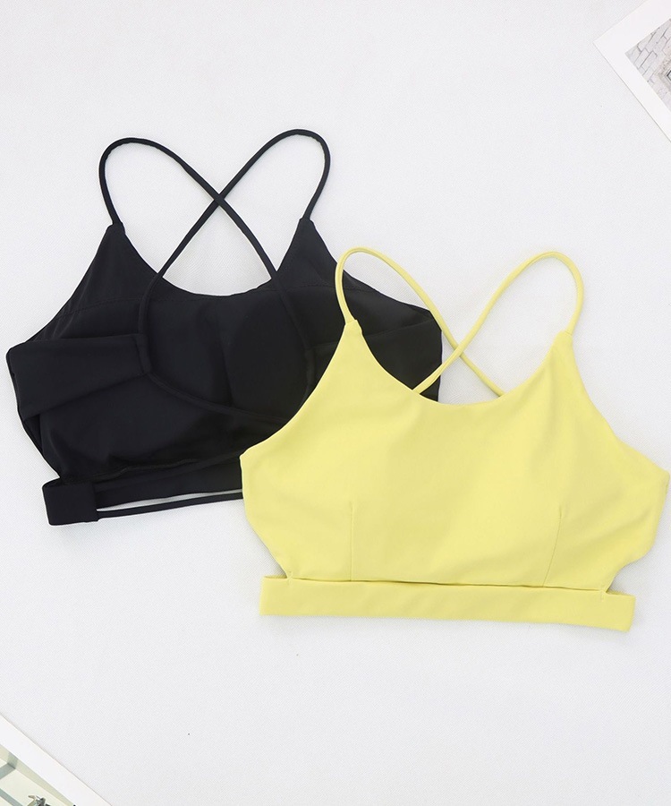 バッククロス ショート丈 カップ付き ブラトップ 

