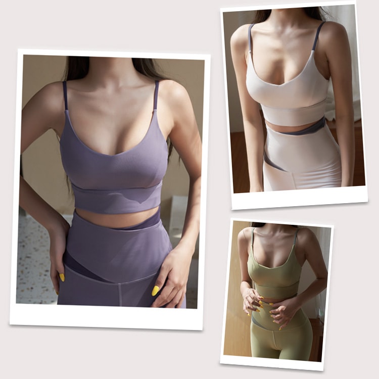 バイカラー キャミソール ヨガウェア