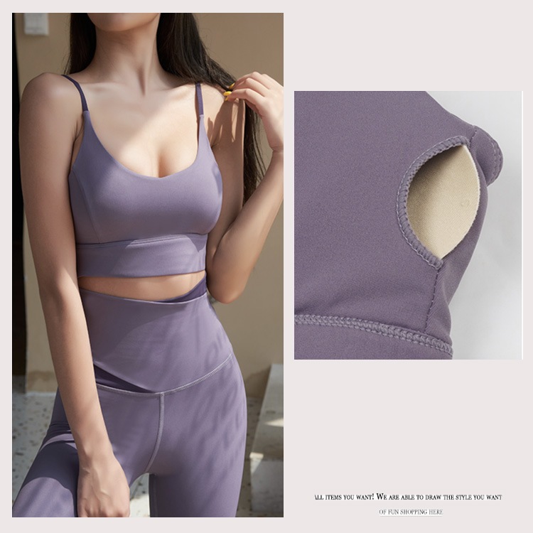 バイカラー キャミソール ヨガウェア