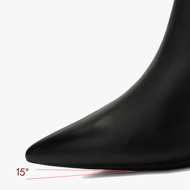 ピンヒール Vカット ハイヒール ブーティー