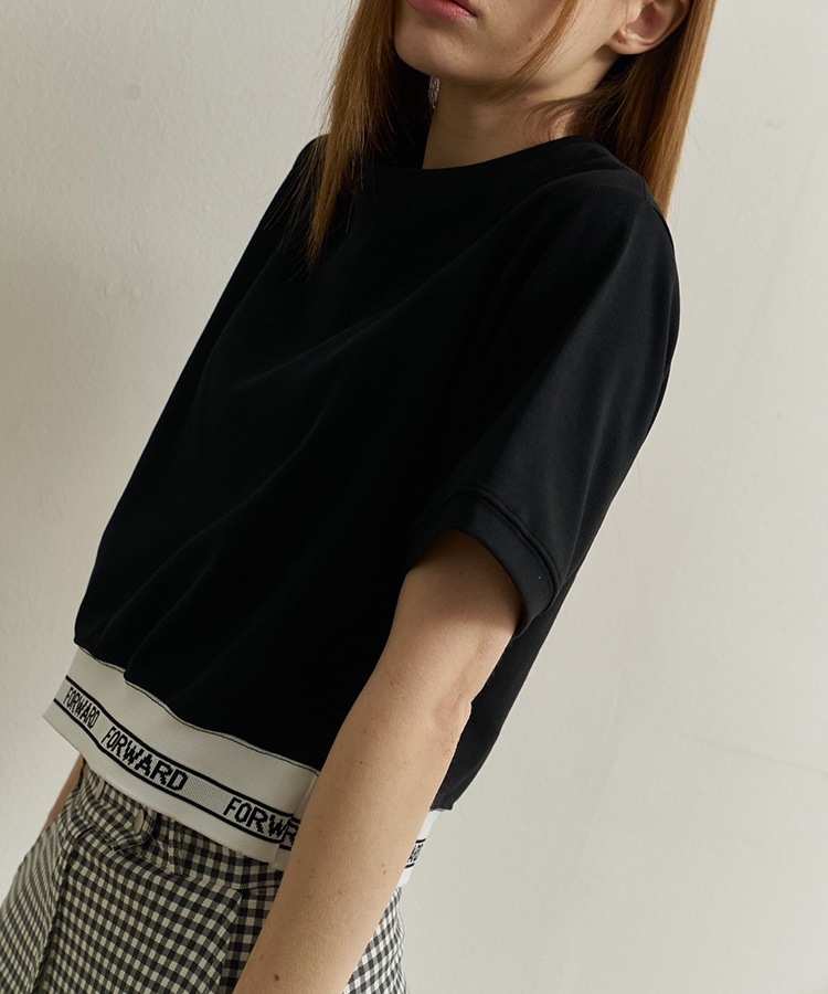 韓国ゴルフウェア クロップド丈 半袖 Tシャツ