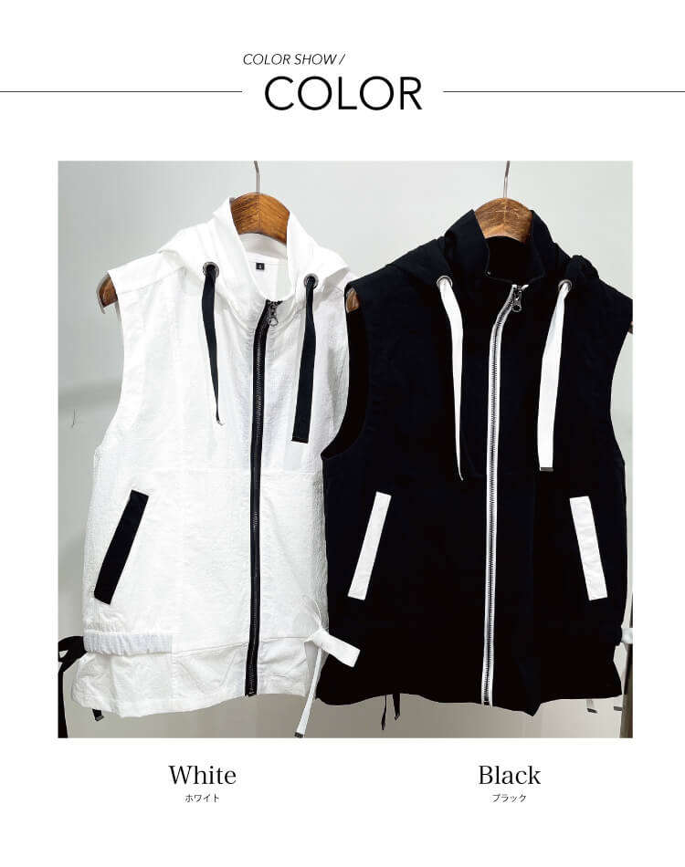 韓国ゴルフウェア フード付き フリル リボン ベスト