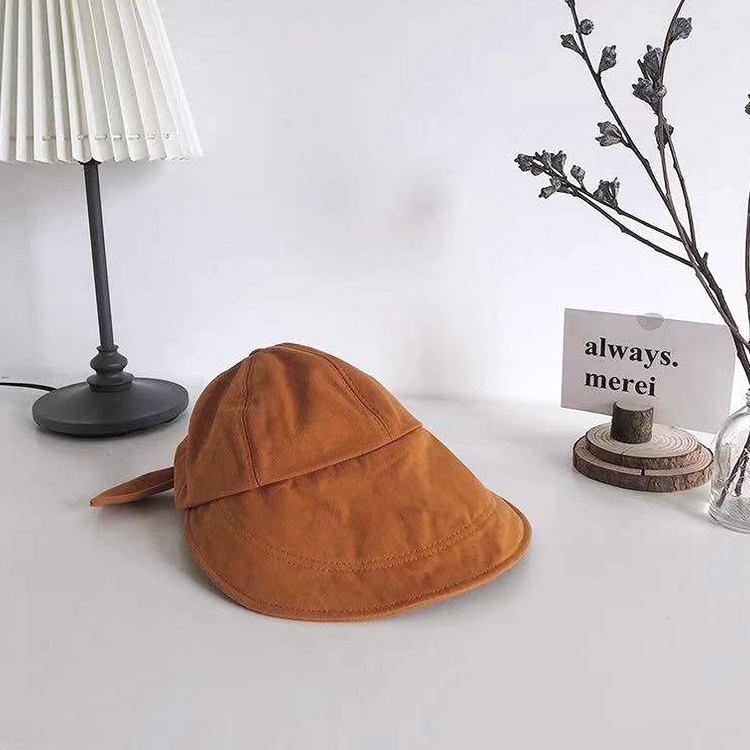 小顔効果 つば広 リボン キャスケット