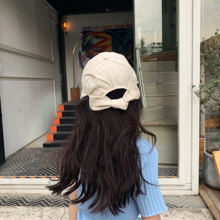 小顔効果 つば広 リボン キャスケット