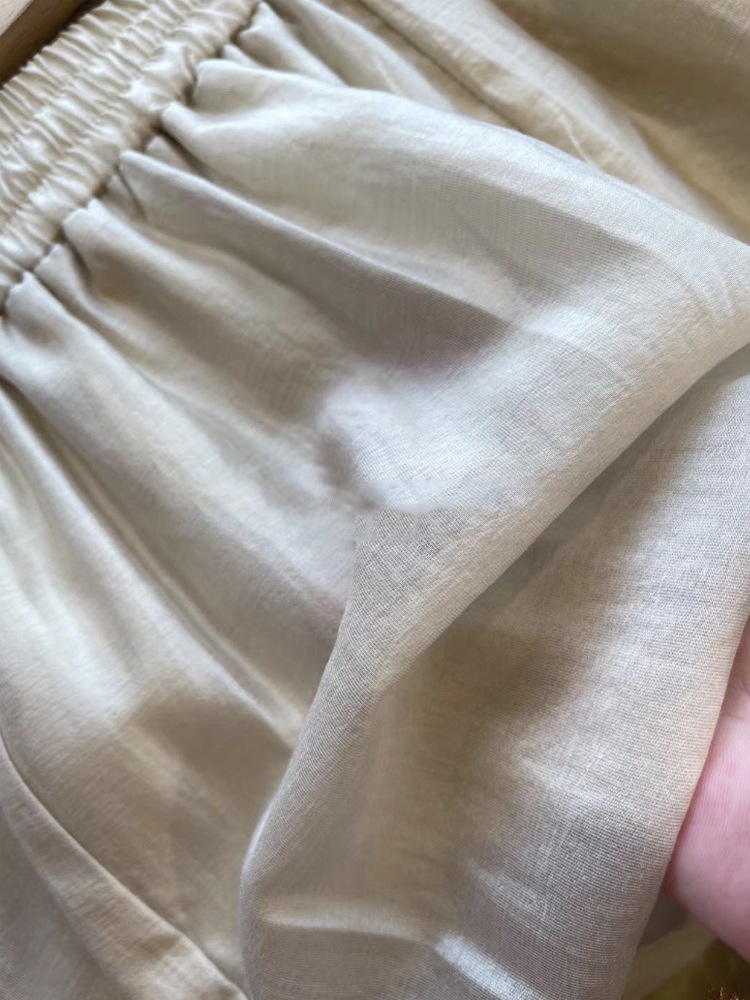 5分袖 シースルー ブラウス ショートパンツ セットアップ