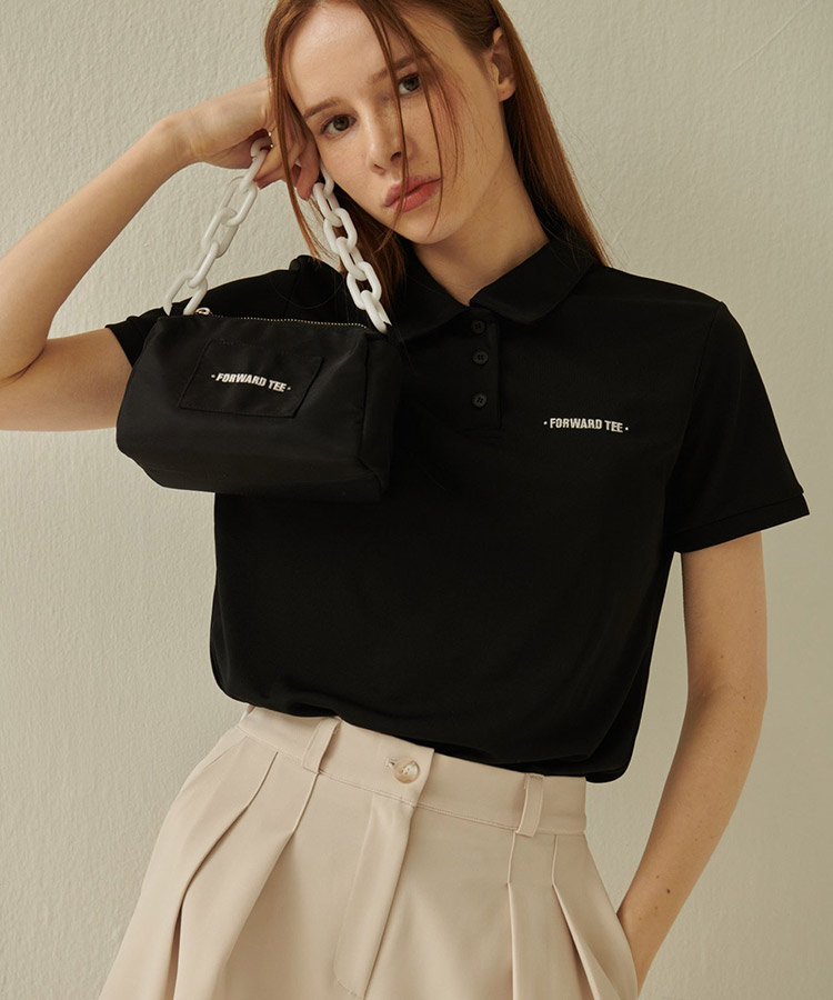 韓国ゴルフウェア シンプル 半袖 ポロシャツ